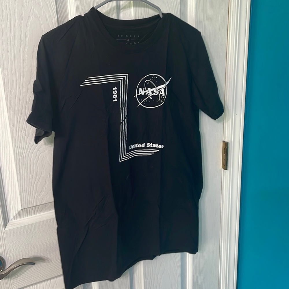 NASA black short sleeve shirt